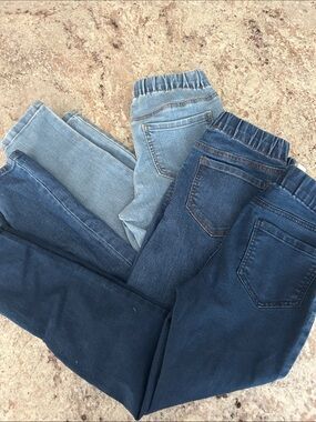 3 pairs nwot Kids Oshkosh Elastic Waist Jeggings - Blue Denim Mix